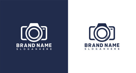 Camera logo design template. Camera icon vector. Photography logo design.
