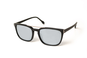 Black elegant Sunglasses isolated on white background. Sun glasses summer accessories as design...