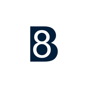 The vector is a monogram of the letter 8 and B.