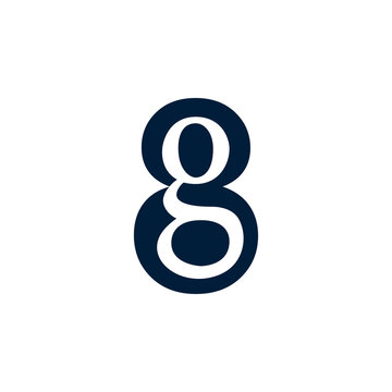 The vector is a monogram of the letter 8 and g.