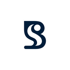 The vector is a monogram of the letter B and S.