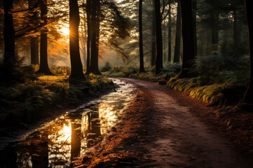 Sun-Kissed Forest: Tranquility Captured