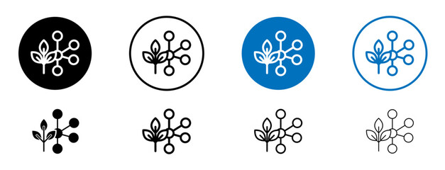 Plant-based protein vector icon set. Organic source of protein sign for ui designs.