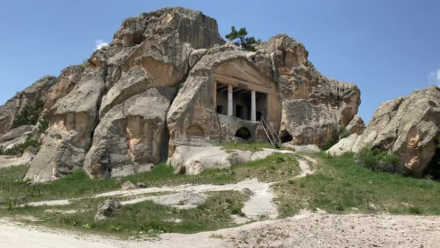 Phrygian Valley Gerdekkaya Monument in Eskisehir, Turkey.