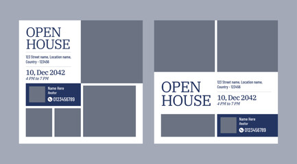 Real Estate Social Media Template, Open House Social Media Template, Real Estate Services