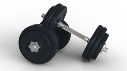 Dumbbells on transparent background