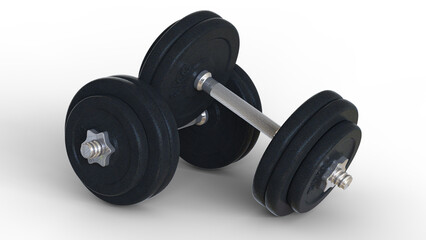 Dumbbells on transparent background