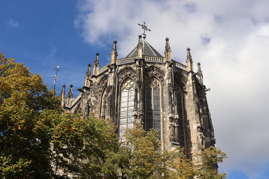 Aachener Dom, Blick auf den gotischen Chorbau, Aachen, NRW, Deutschland