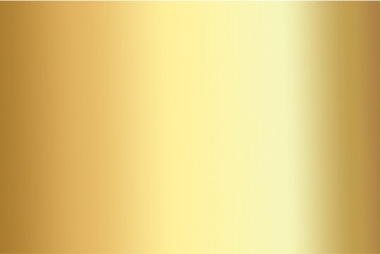 Vector gold gradient color background with shiny and smooth texture for metallic graphic design element 