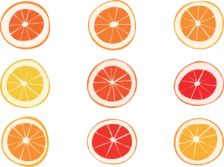 Foto op Plexiglas Citrus Slices - Lemon, Orange, Grapefruit, Blood Orange © Chuan