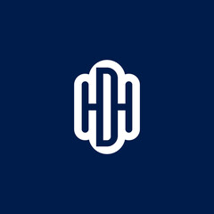 The vector is a monogram of the letter H and D.