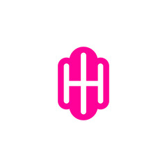 The vector is a monogram of the letter H and I.