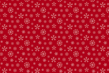 red christmas background. red christmas seamless pattern with white snowflakes. new year holiday repeating pattern. bright cute christmas vector pattern 