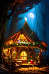 Fototapeta na wymiar Illustration Christmas decorations Ai generated