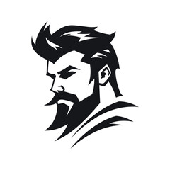 Man style vector logo. Icon of man silhouette, vector illustration, Generative Ai.