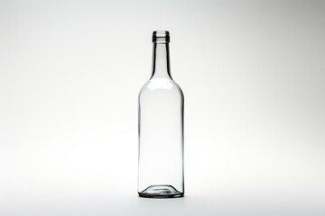 Empty bottle on white, computer-generated image. Generative AI