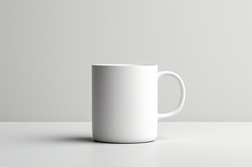 Obraz premium White mug mockup. Good morning.