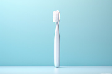 Minimalistic white toothbrush side view