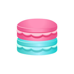 Macaroon illustration isolated on white background.