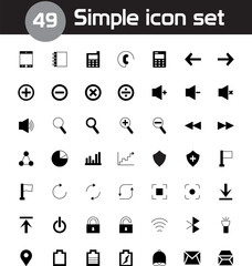 Vector high quality black icon set editable and resizable