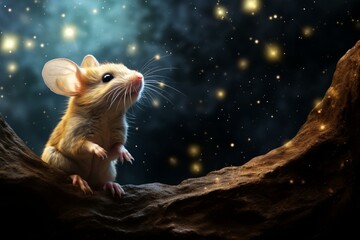 Mouse-themed background with available space for text or other content. Generative AI