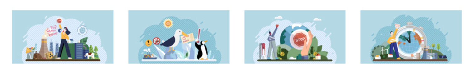 Climate change. Save the planet. Vector illustration Our collective efforts csave planet from challenges global warming By embracing renewable resources, we cmake positive impact on climate change