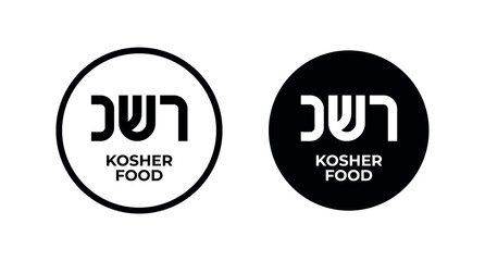 Kosher Certified symbols. International symbols of kosher food. Packaging concept.