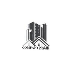 company logo, building logo concept, real estate property logo concept, brand and creative vector logo design.
