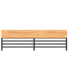3D rendering illustration of a locker room bench
