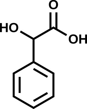 Mandelic acid structural formula, vector illustration 
