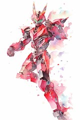An ethereal blend of whimsy and technology, a watercolor sketch of a robotic being emerges with anime-inspired grace, inviting the viewer into a fantastical world of art and imagination