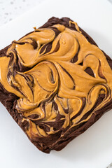 Chocolate fudge with peanut butter swirl