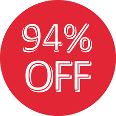 Discount  up to % off label vector illustration crimson red color. Sale sticker percent off label tag badge Vector Image.