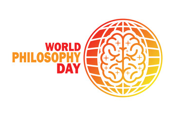 World Philosophy Day Vector illustration. Holiday concept. Suitable for greeting card, poster and banner.