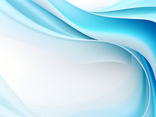 Abstract soft blue wave with white copy space for text 