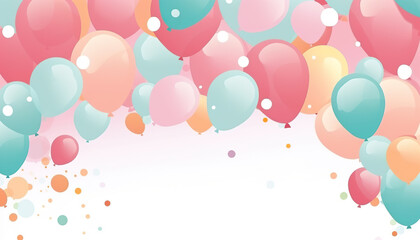Obraz na płótnie Canvas Colorful balloons on white background.