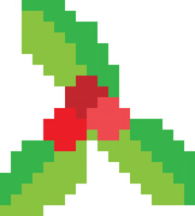 Fototapeta premium Holly Pixel art Vector image