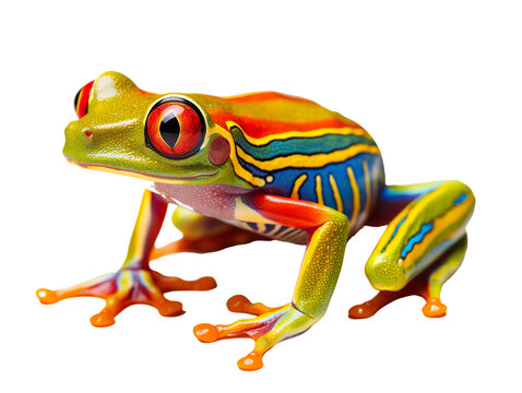 Tree frog cut out. Generative AI