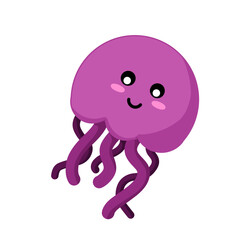 Cute Jellyfish Childish Cartoon Illustration
