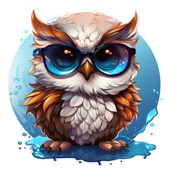 Owl T-shirt Design  Illustration, Generative Ai
