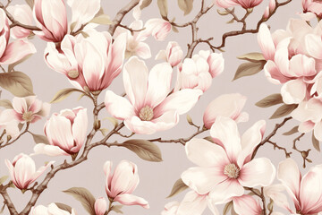 Flower pattern pink seamless decorative