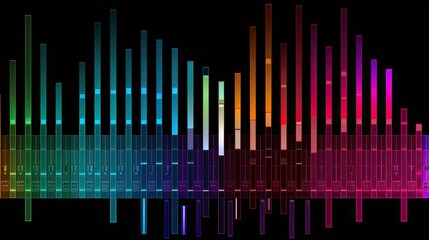 Colorful bars symbol of sound equalizer background