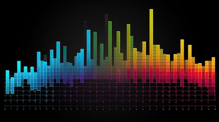 Colorful bars symbol of sound equalizer background