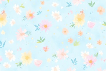 Colorful Flower Watercolor Pattern Background. Wallpaper. Valentine's Day Banner. Abstract. Winter. Christmas. Generative AI