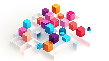 cubes concept isolated on white background