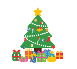 „ÇØ„É™„Çπ„Éû„Çπ„ÉÑ„É™„Éº„Å®„Éó„É¨„Çº„É≥„Éà„ÅÆ„Ç§„É©„Çπ„Éà