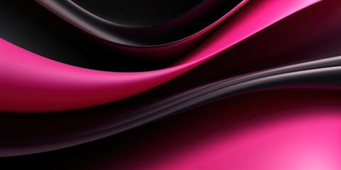 Modern 3D layers in pink and black, waves, Business Background