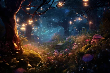 Tuinposter Sprookjesbos A magical forest, from fantastic stories