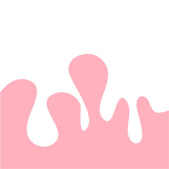 Pink Pastel Melted Corner Background Element