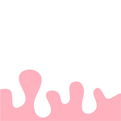 Pink Pastel Melted Corner Background Element